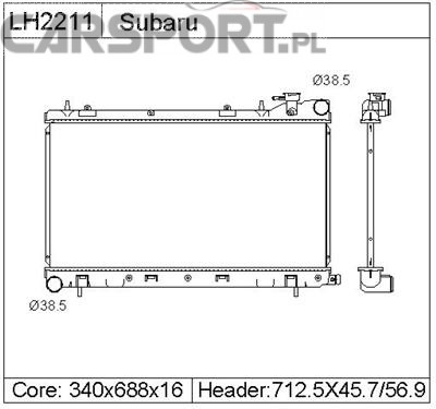 Chłodnica wody Koyo do Forester 97-02 / Impreza 97-00