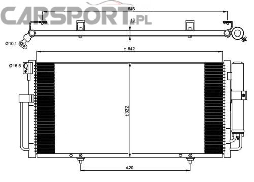 Chłodnica klimatyzacji do Impreza 03-05