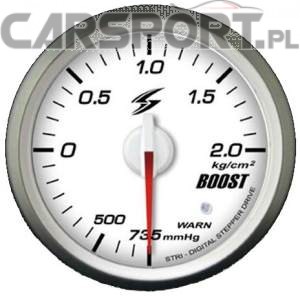 Wskaźnik ciśnienia doładowania 52mm biała tarcza