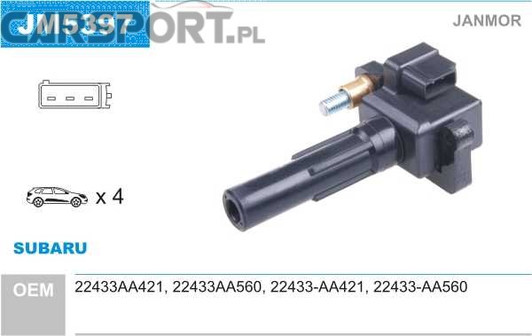 Cewka zapłonowa Janmor do Impreza 2.0 WRX / Forester S-Turbo
