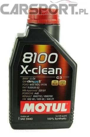 Olej silnikowy 5W40 Motul 8100 X-Clean C3 1L