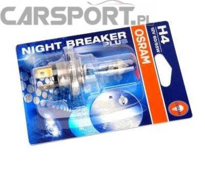 Żarówka OSRAM H4 12V 60W P14,5S Night Breaker Plus