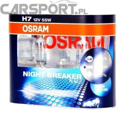 Żarówki OSRAM H7 12V 55W PX26d Night Breaker Plus kpl
