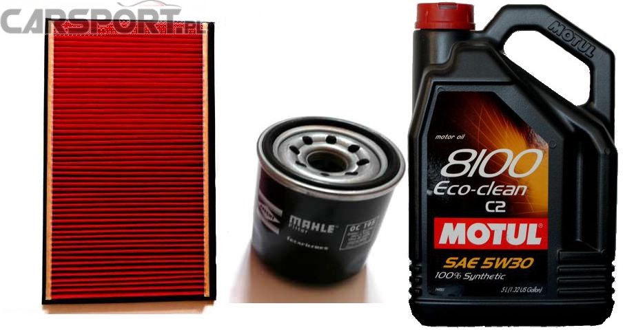 Pakiet olejowy Motul 5w30 8100 Eco-Clean + filtry KNECHT