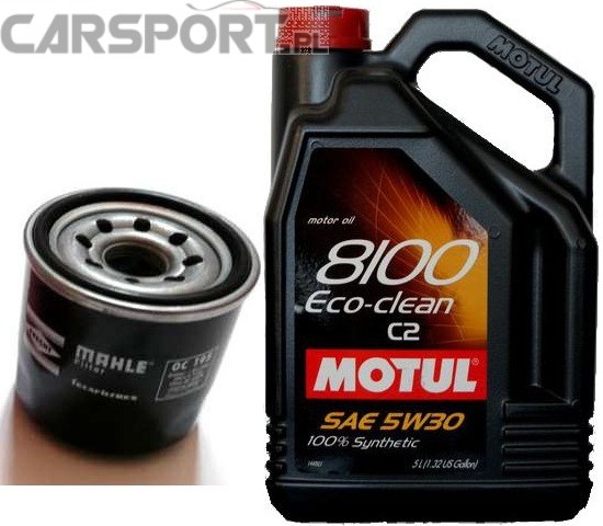 Pakiet olejowy Motul 5w40 8100 X-Clean + filtr oleju