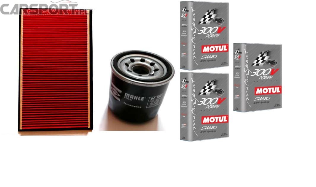 Pakiet olejowy Motul 5w40 Power 300V + filtry KNECHT
