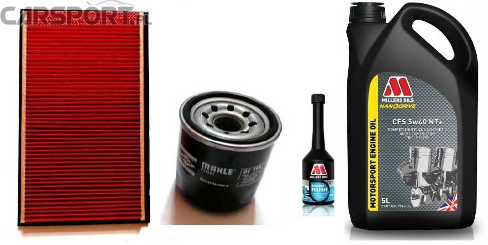 Pakiet olejowy Millers CFS 5w40 NT + filtry KNECHT + płukanka