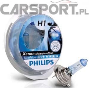 Żarówki Philips BlueVision Ultra H1 12V 55W PX14,5S kpl
