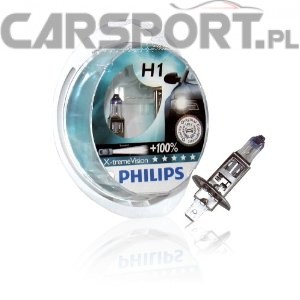 Żarówki Philips H1 12V 55W P14,5S X-Treme Vision kpl