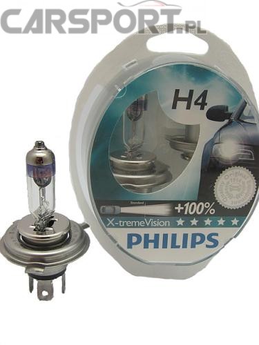 Żarówki Philips H4 12V 60W P43t X-Treme Vision kpl