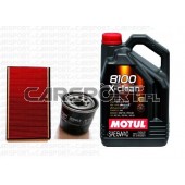 Pakiet olejowy Motul 5w40 8100 X-Clean + filtry KNECHT