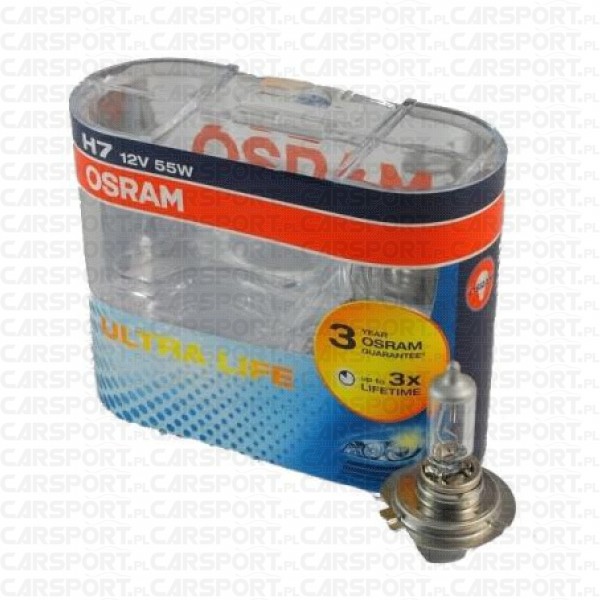 OSRAM H7 ULTRA LIFE 12V 55W Halogenlampe – 2er Sparset, PX26d, Made In Germany OSRAM H7 ULTRA LIFE 12V 55W Halogenlampe – 2er Sparset, PX26d, Made In Germany